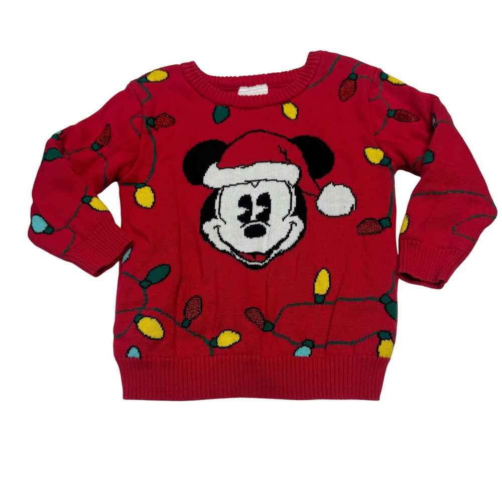 Disney Baby 18-24M Mickey Mouse 100% Cotton Santa Sweater